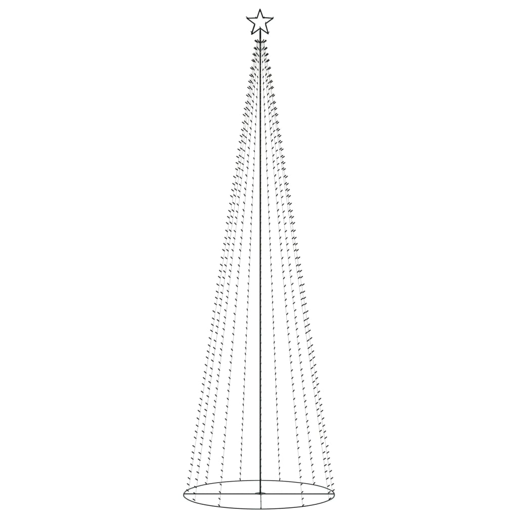 vidaXL Sapin de Noël cône 752 LED coloré décoration 160x500 cm