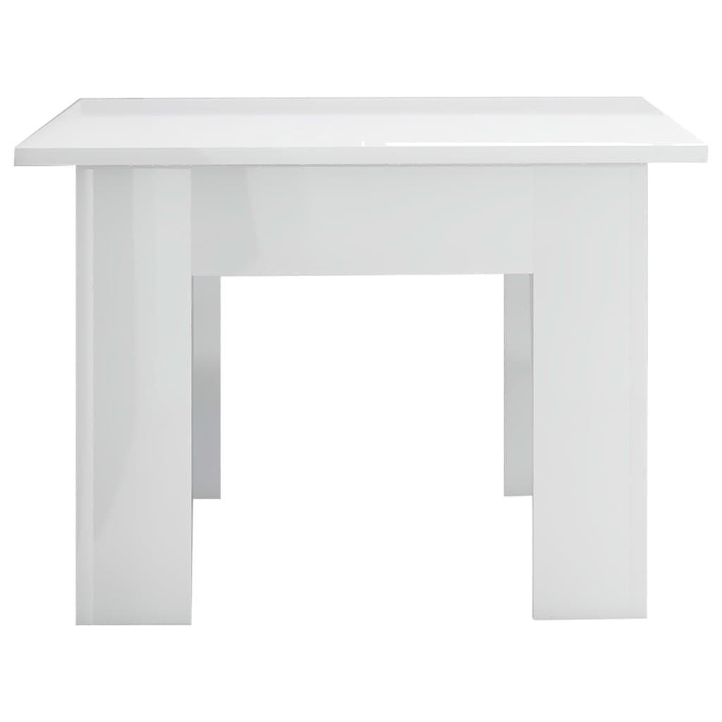 vidaXL Table basse blanc brillant 100x60x42 cm bois d'ingénierie