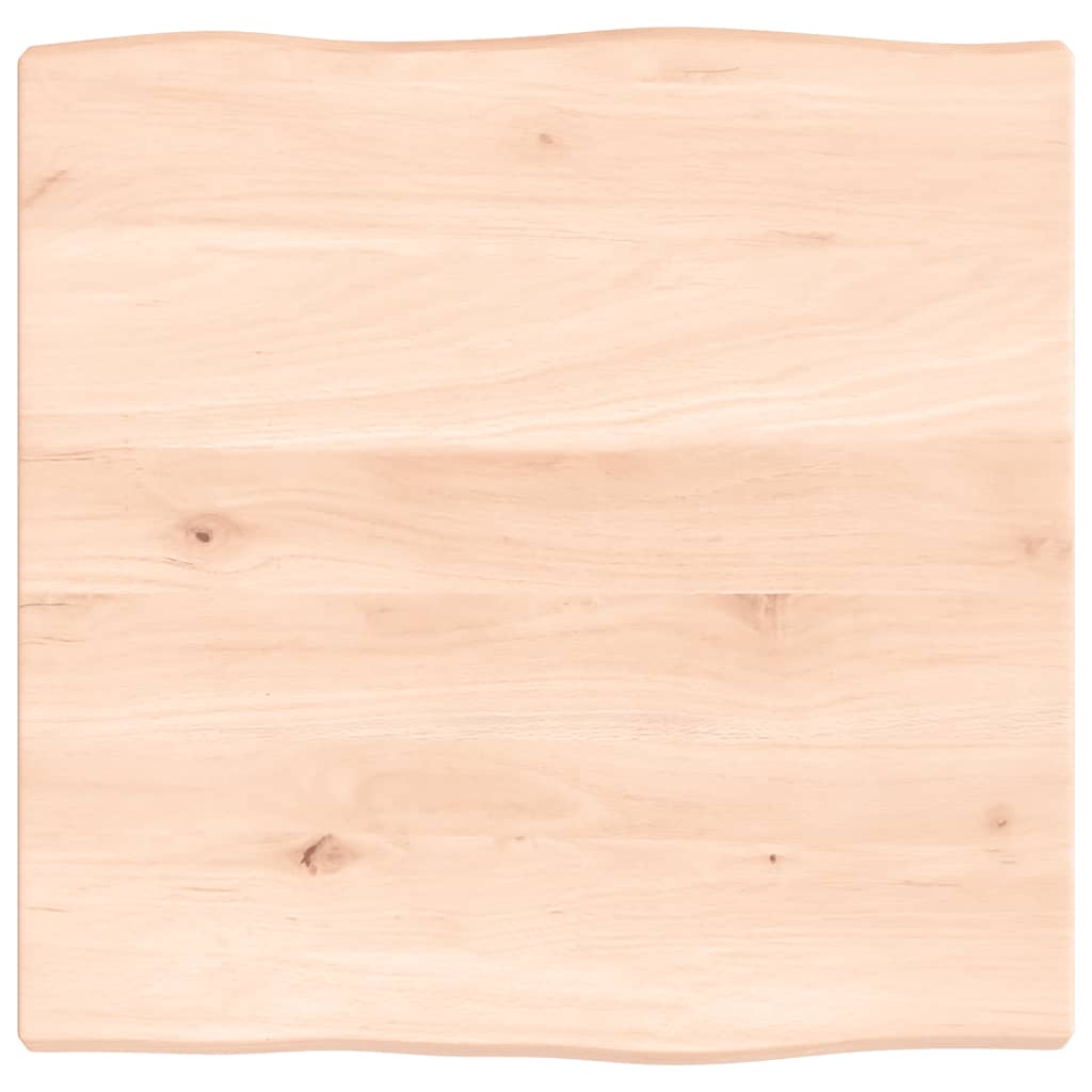 vidaXL Dessus de table bois chêne massif non traité bordure assortie