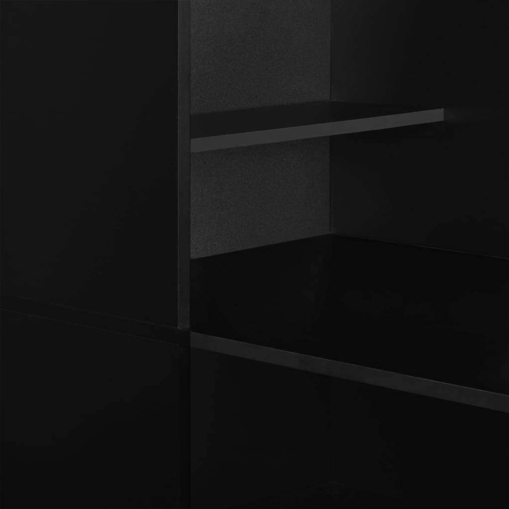 vidaXL Table de bar avec armoire Noir 115x59x200 cm