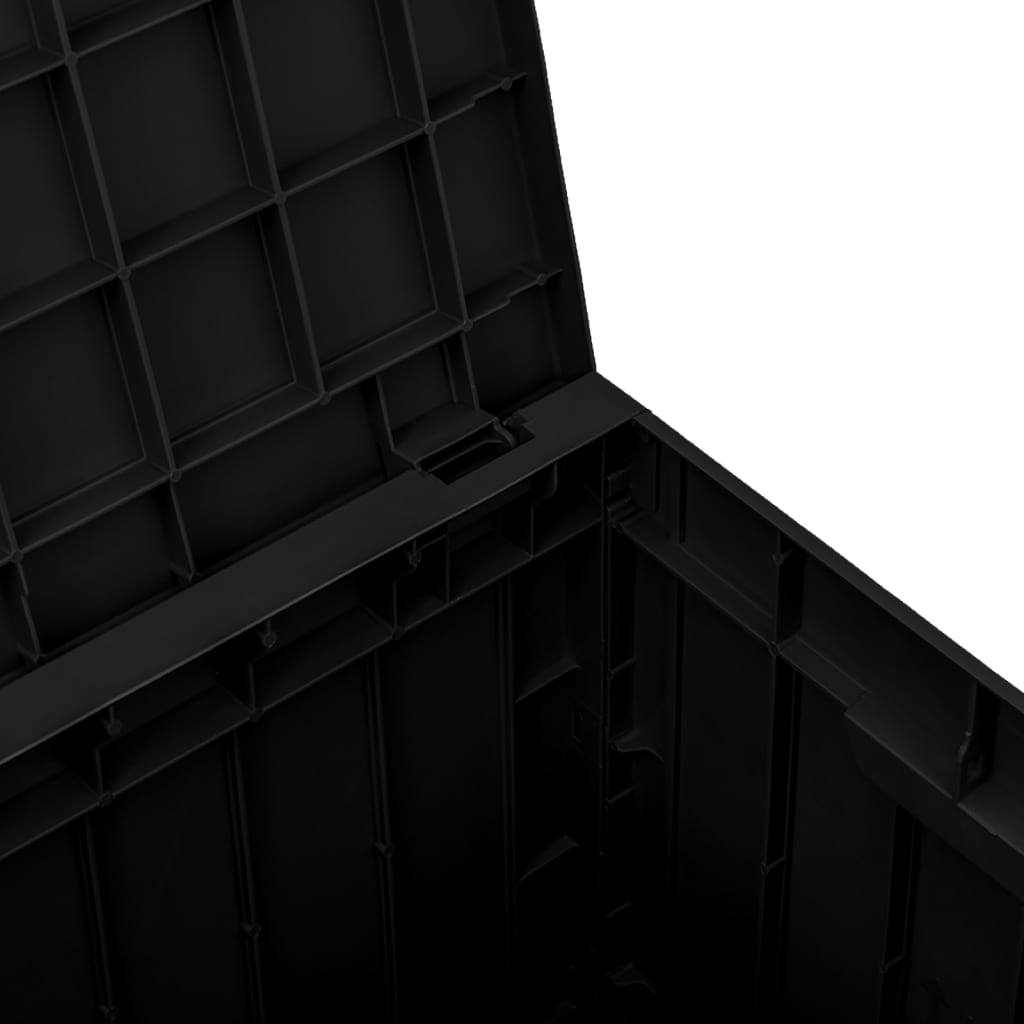 vidaXL Boîte de stockage de jardin noir 55,5x43x53 cm polypropylène