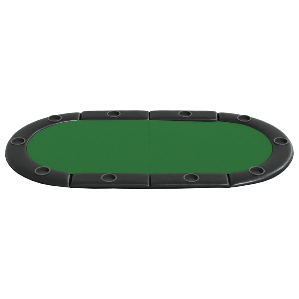 vidaXL Dessus de table de poker pliable 10 joueurs Vert 208x106x3 cm