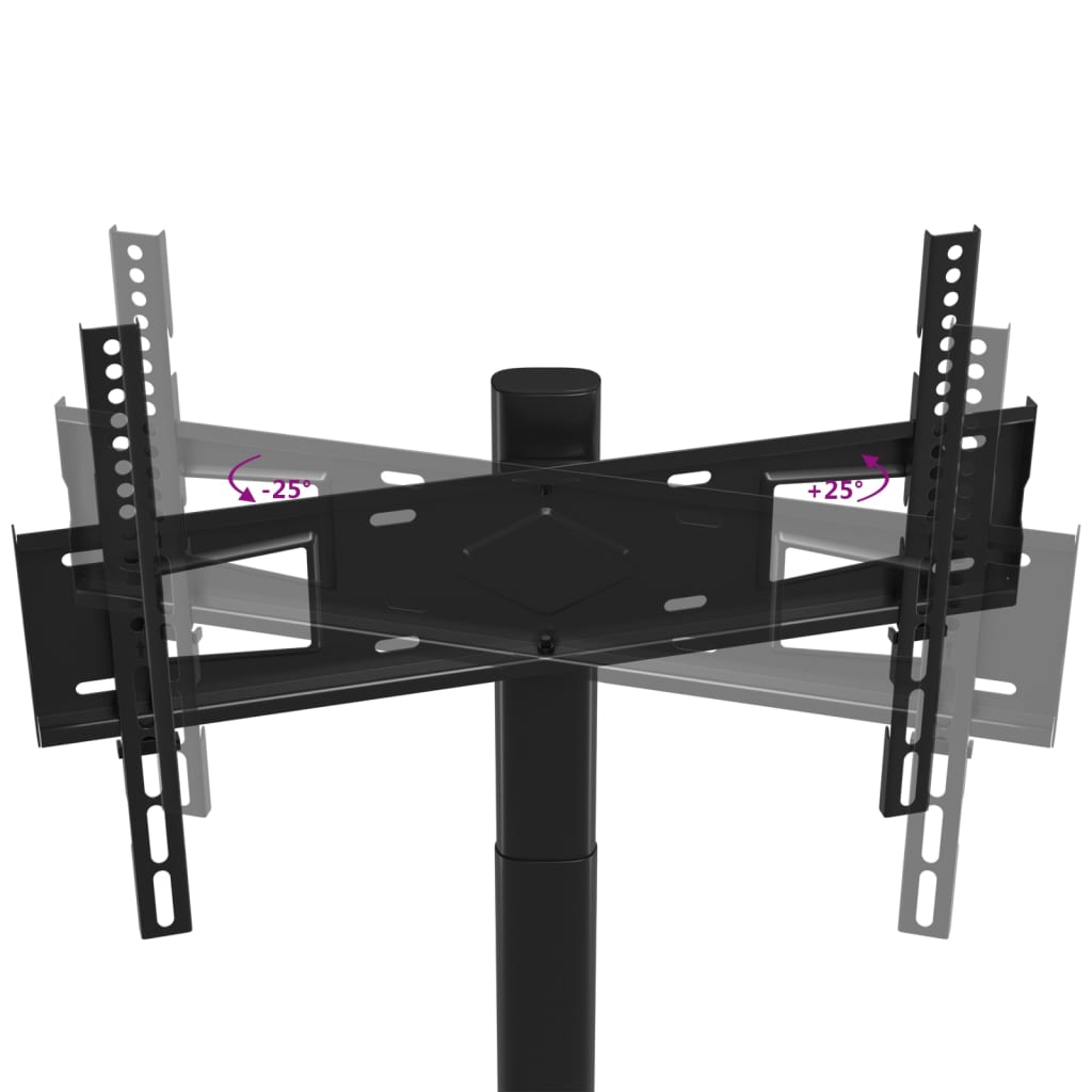 vidaXL Meuble TV d'angle 1 niveau pour 32-65 pouces noir