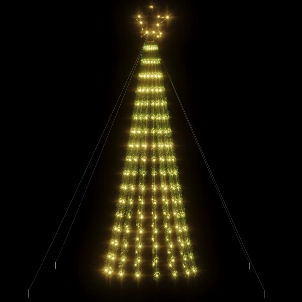vidaXL Arbre de Noël lumineux conique 275 LED blanc chaud 180 cm