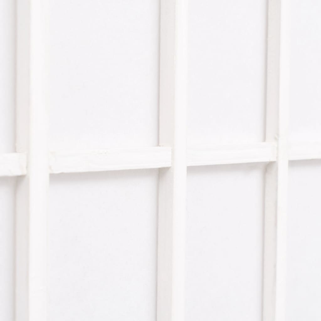 vidaXL Cloison de séparation 4 panneaux Style japonais 160x170cm Blanc