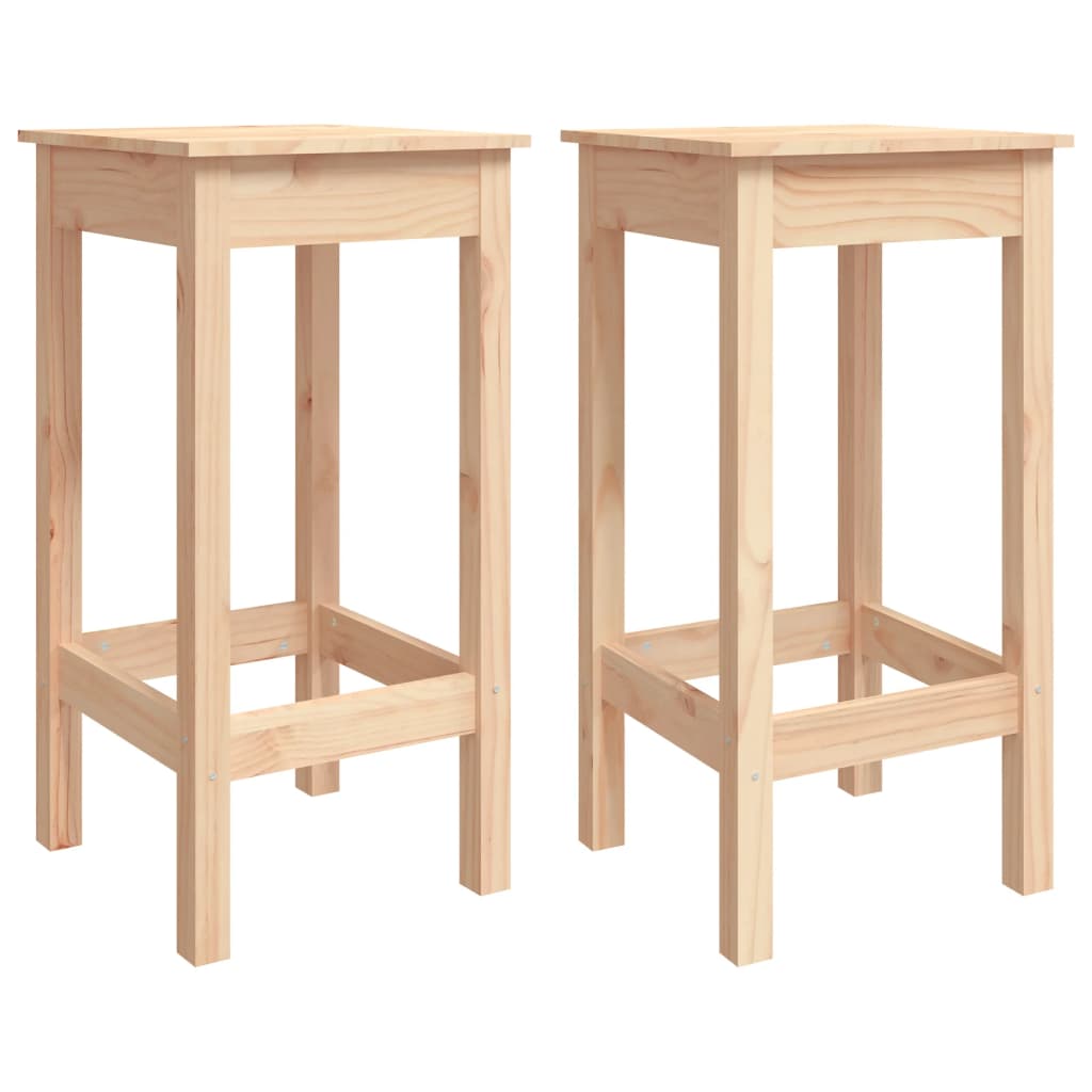 vidaXL Tabourets de bar lot de 2 40x40x78 cm bois massif de pin