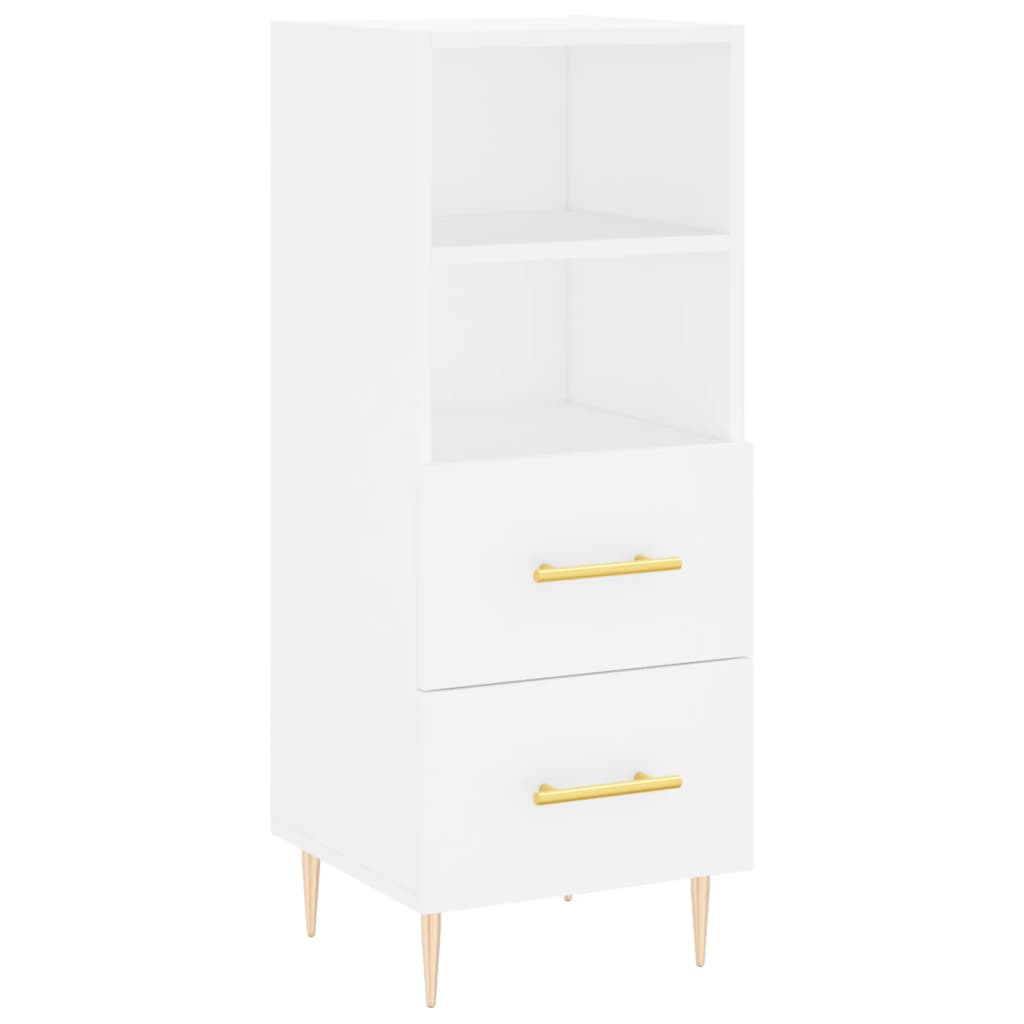 vidaXL Buffet blanc 34,5x34x90 cm bois d'ingénierie