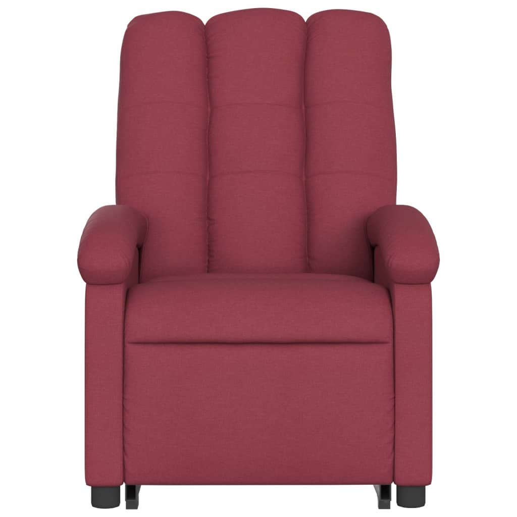 vidaXL Fauteuil inclinable de massage Rouge bordeaux Tissu