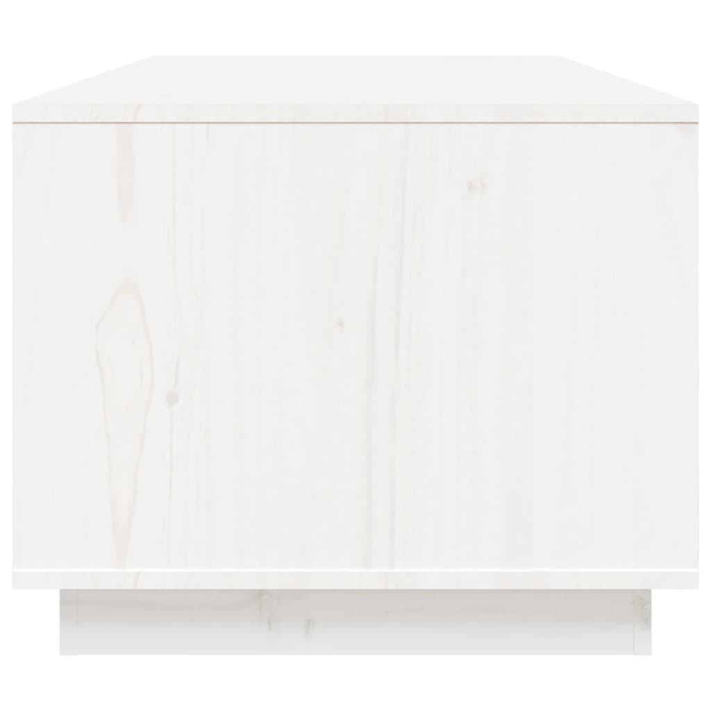 vidaXL Table basse Blanc 100x50x41 cm Bois massif de pin