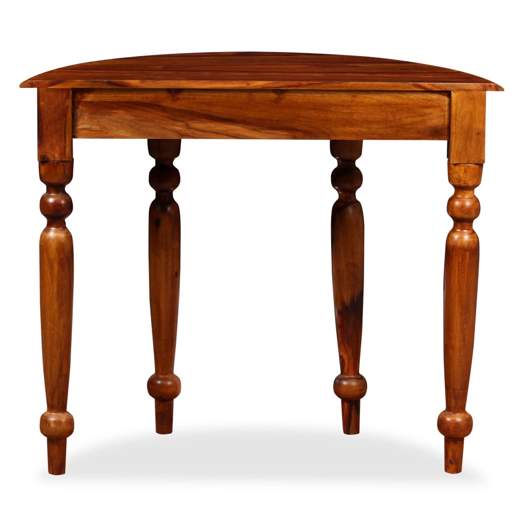 vidaXL Table console Bois solide de Sesham 90 x 40 x 76 cm Demi-ronde