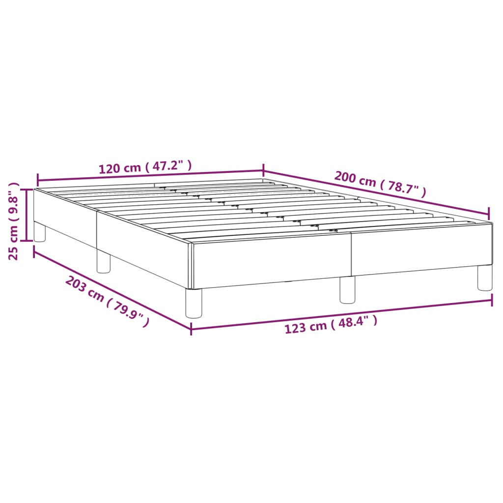 vidaXL Cadre de lit sans matelas taupe 120x200 cm tissu