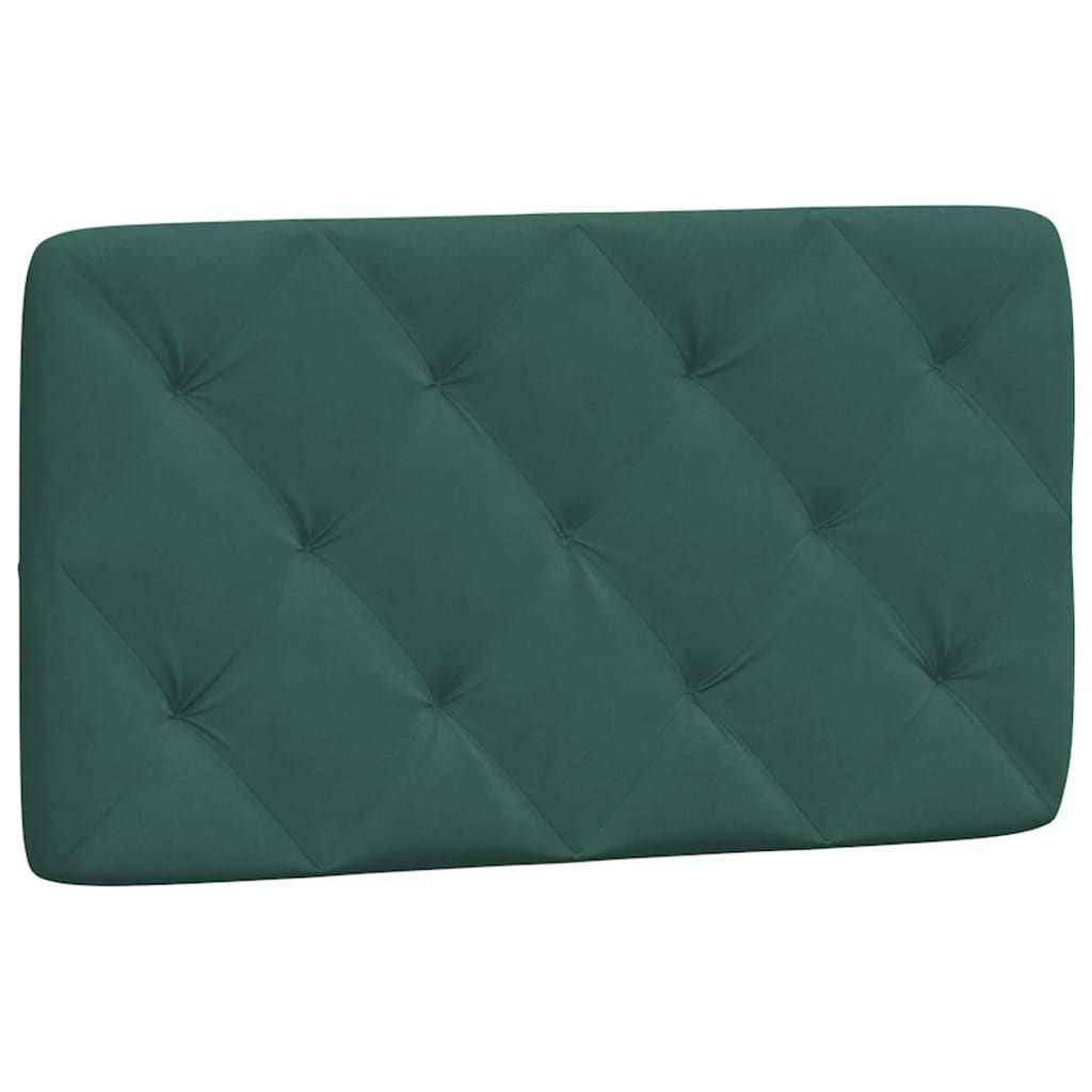 vidaXL Coussin de tête de lit vert foncé 80 cm velours