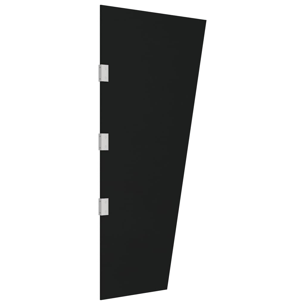 vidaXL Panneaux latéraux pour auvent de porte 2 pcs Noir Verre trempé