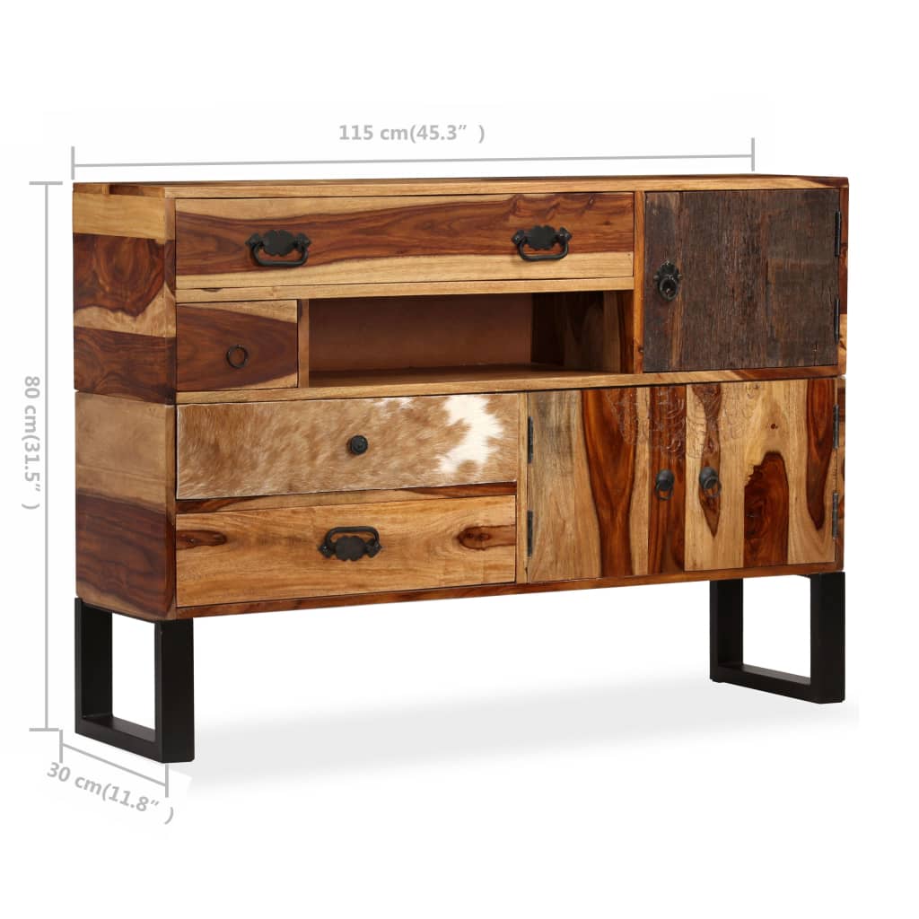 vidaXL Buffet Bois massif de Sesham 115x30x80 cm