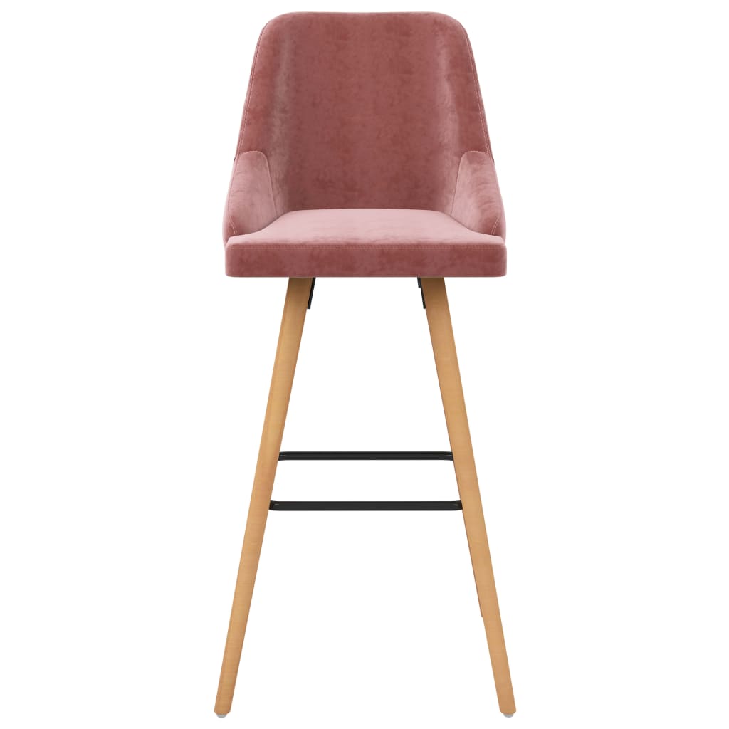 vidaXL Tabourets de bar lot de 2 rose velours