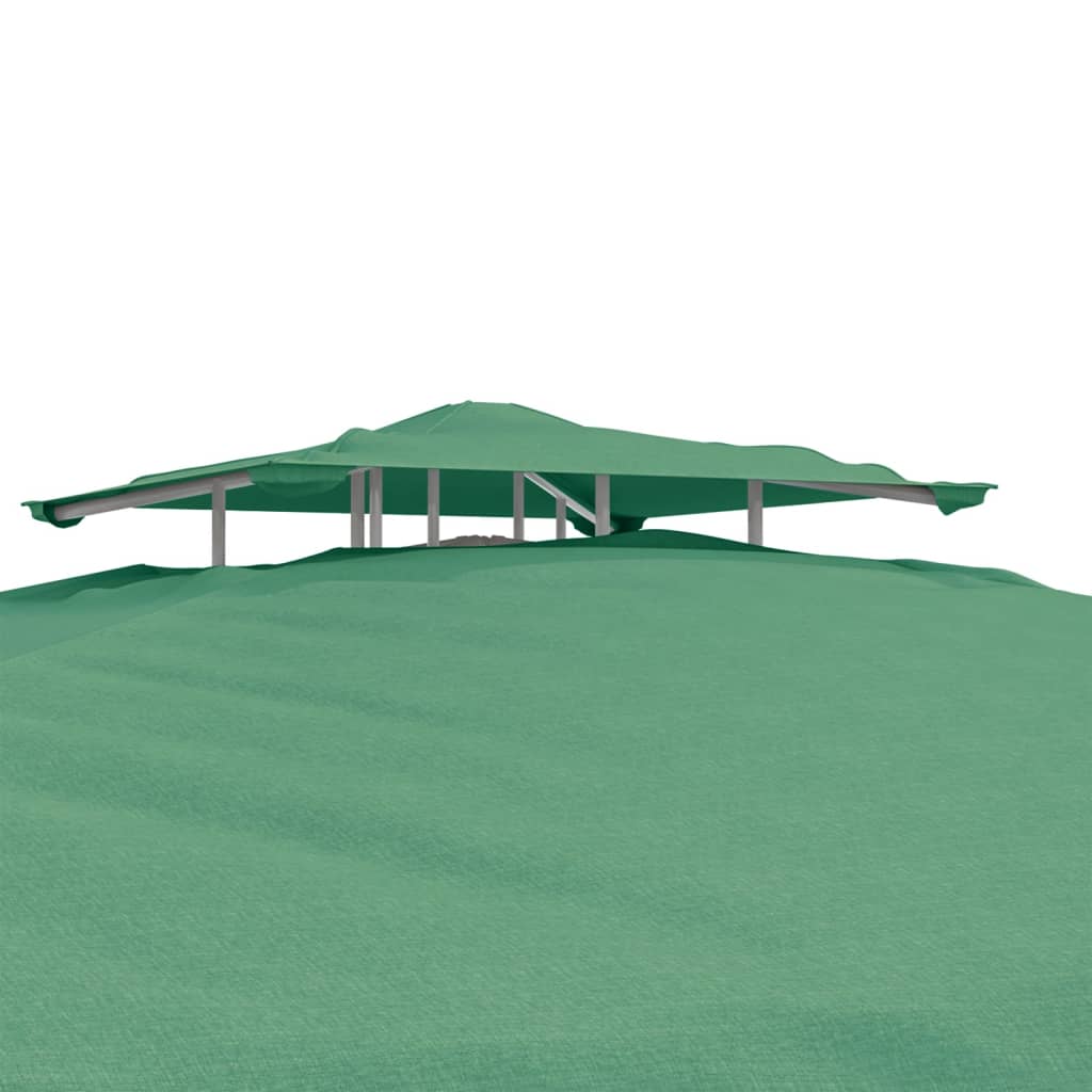 vidaXL Belvédère à double toit vert 3x3x2,68 m tissu
