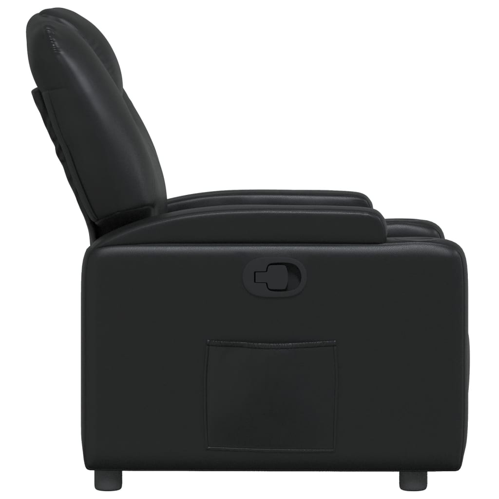 vidaXL Fauteuil inclinable Noir Similicuir