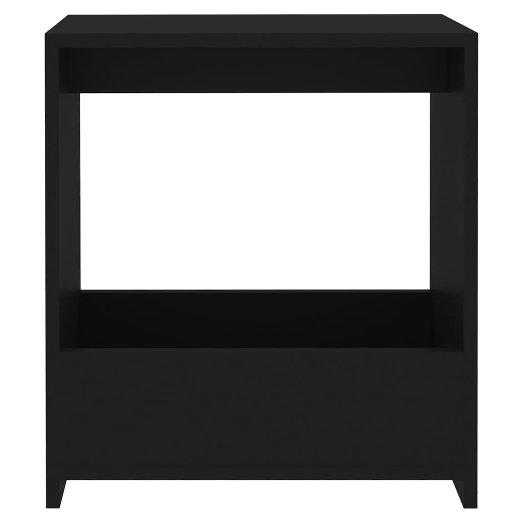 vidaXL Table d'appoint noir 50x26x50 cm bois d'ingénierie