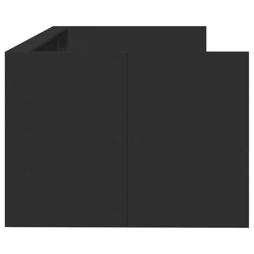 vidaXL Lit de jour avec tiroirs noir 75x190 cm bois d'ingénierie