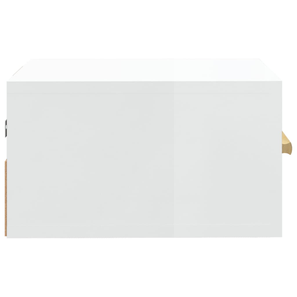 vidaXL Tables de chevet murales 2 pcs blanc brillant 35x35x20 cm