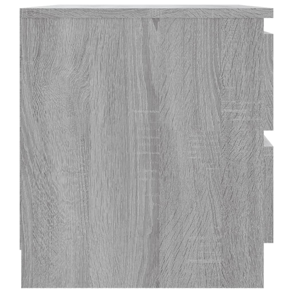 vidaXL Tables de chevet 2 pcs Sonoma gris 50x39x43,5cm Bois ingénierie