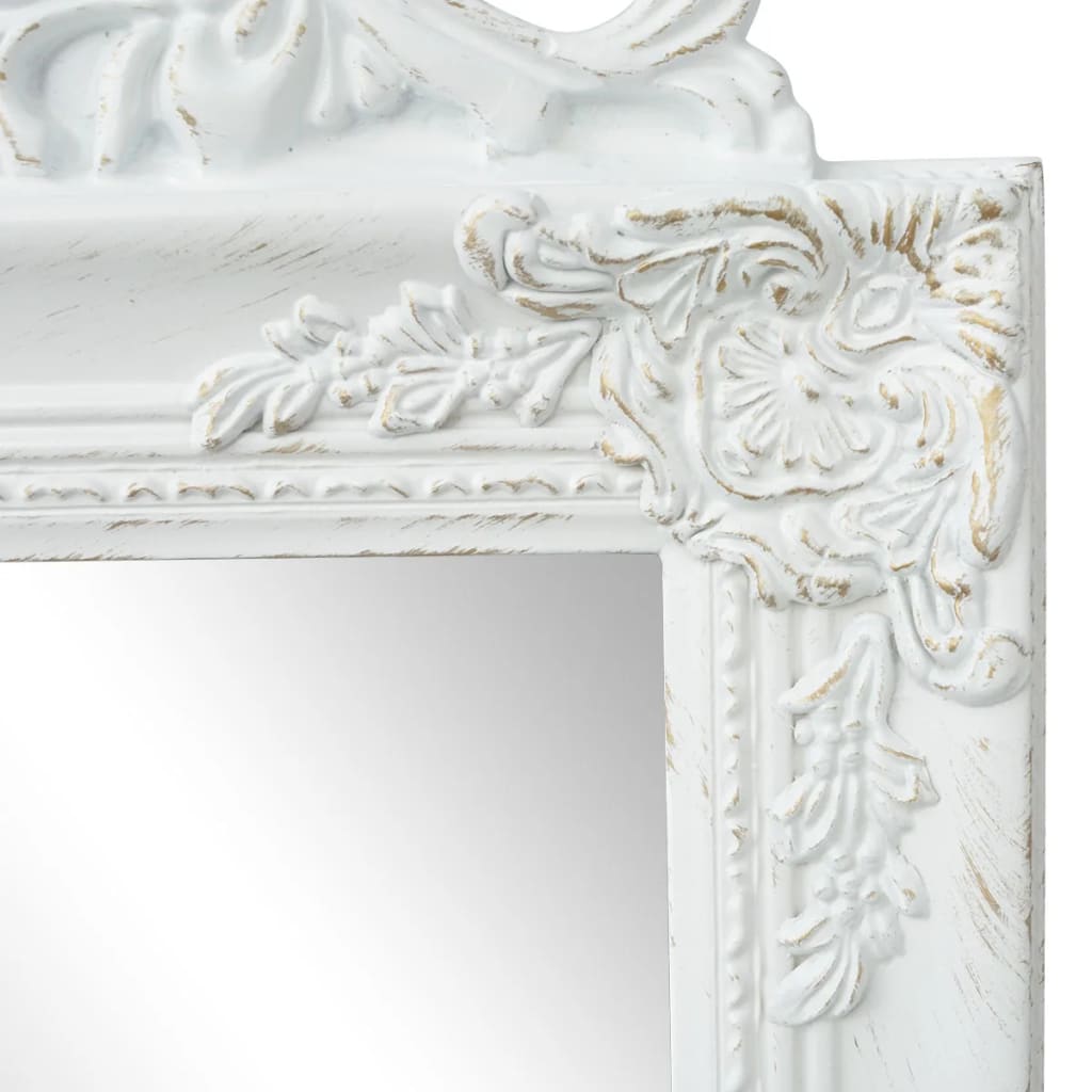 vidaXL Miroir sur pied Style baroque 160x40 cm Blanc