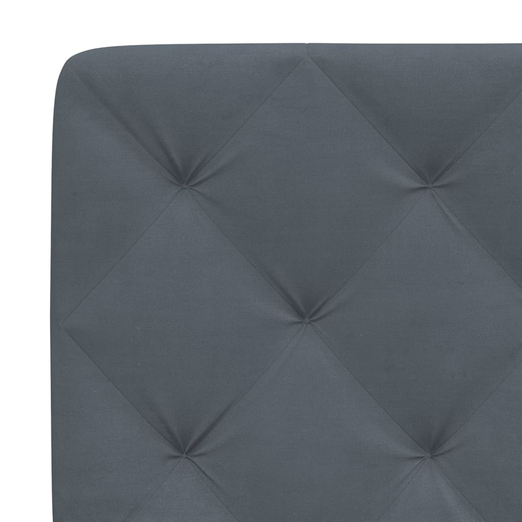 vidaXL Coussin de tête de lit gris foncé 180 cm velours