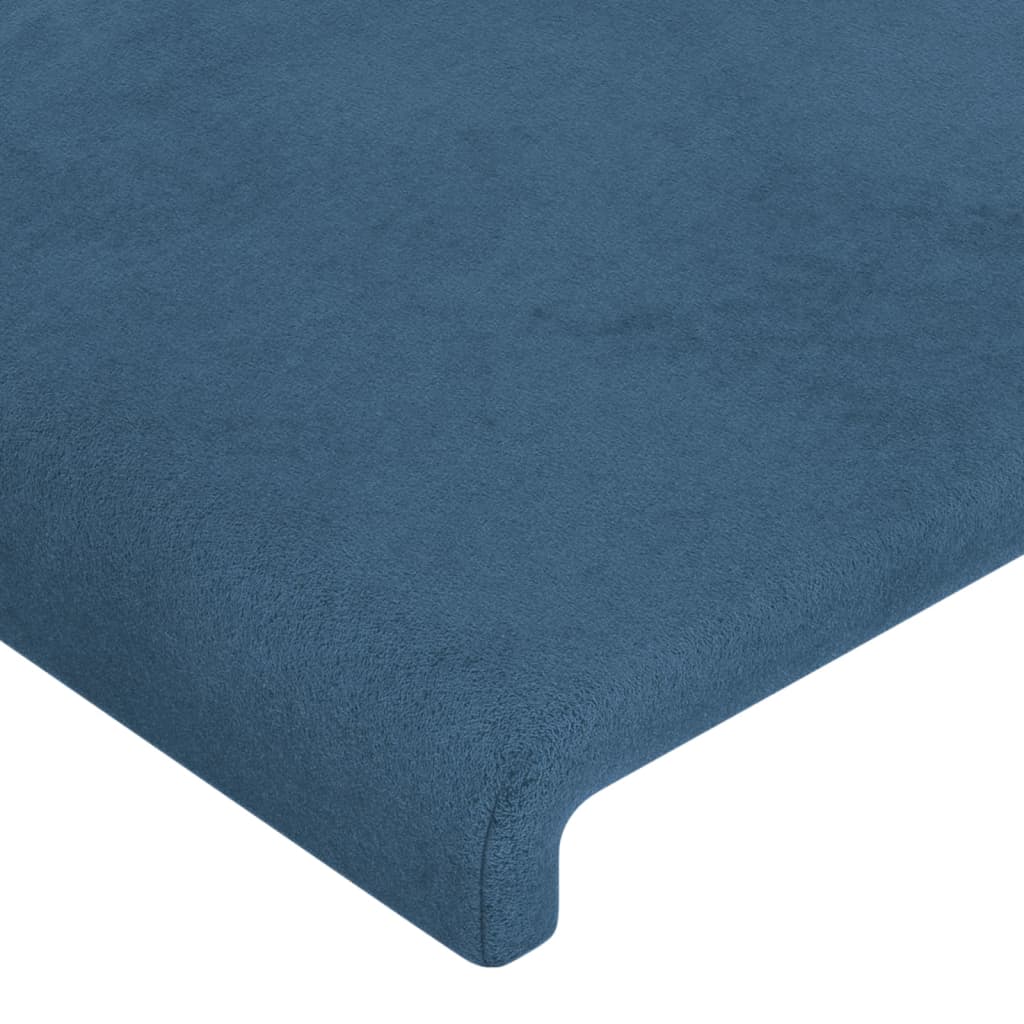 vidaXL Tête de lit avec oreilles Bleu foncé 103x16x118/128 cm Velours