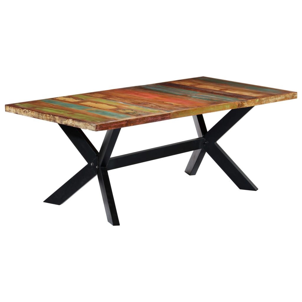 vidaXL Table à manger 200x100x75 cm Bois de récupération solide