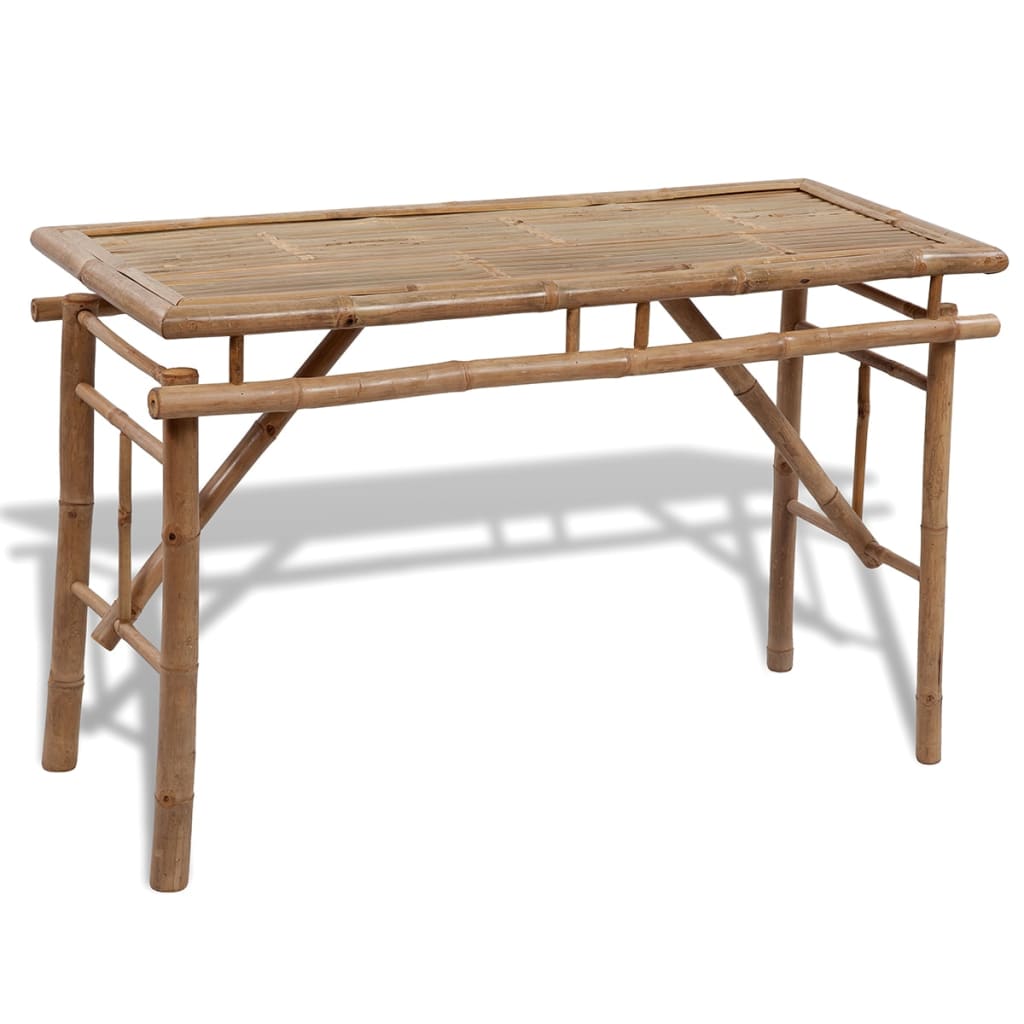 vidaXL Table de brasserie avec 2 bancs 100 cm Bambou