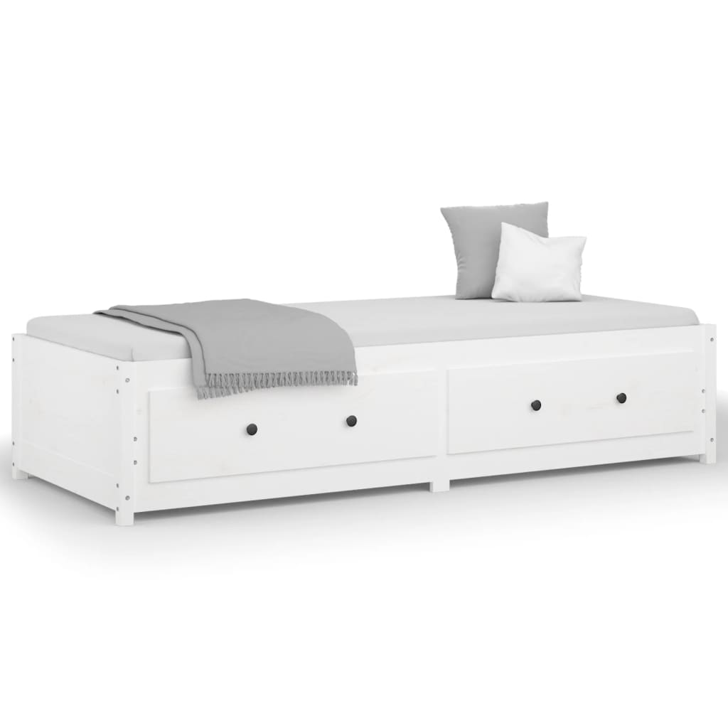 vidaXL Lit de jour sans matelas blanc 90x190 cm bois de pin massif