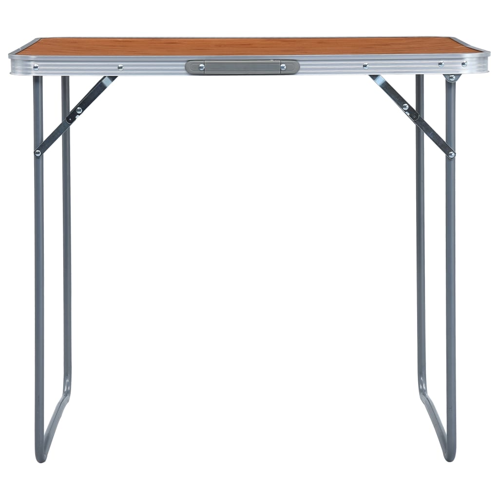 vidaXL Table pliable de camping avec cadre en métal 80x60 cm