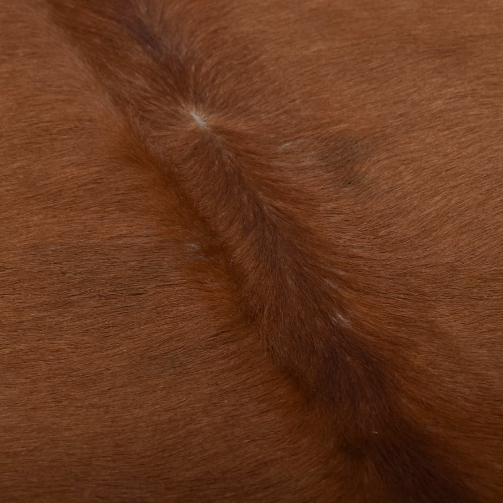 vidaXL Tapis en peau de vache véritable marron et blanc 180x220 cm