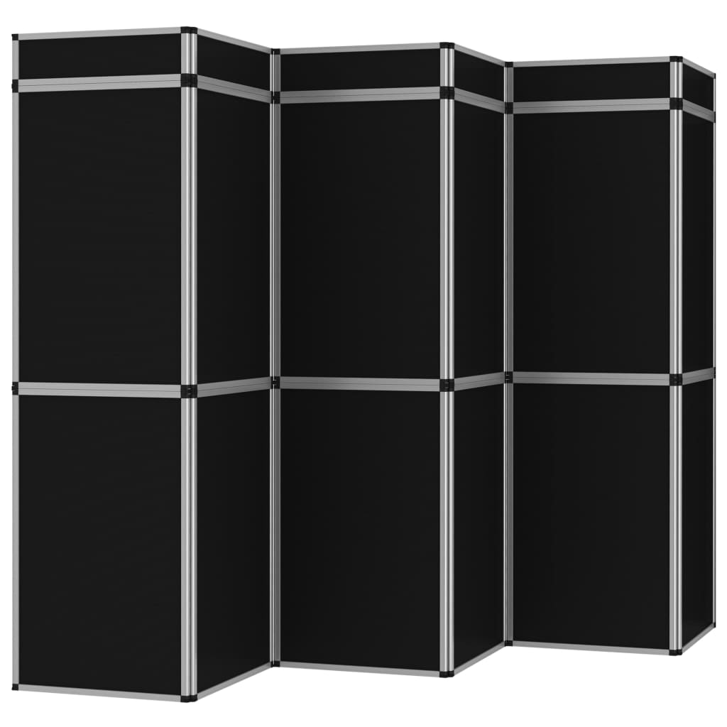 vidaXL Mur d'affichage exposition pliable 18 panneaux 362x200 cm Noir
