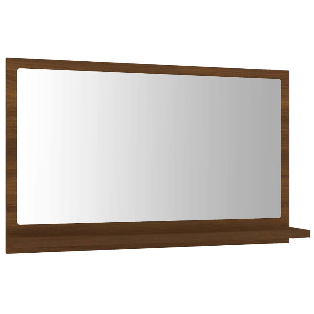 vidaXL Miroir de bain Chêne marron 60x10,5x37 cm Bois d'ingénierie