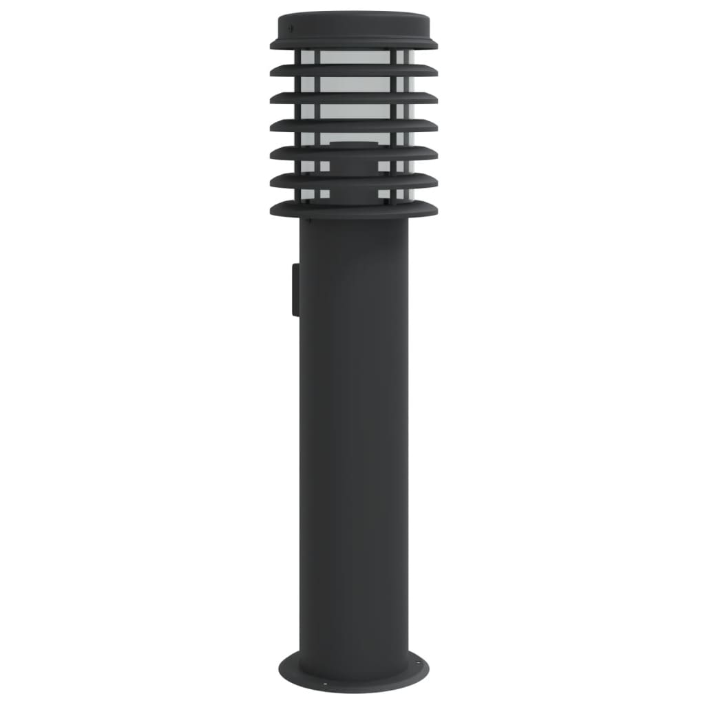 vidaXL Lampadaire d'extérieur avec sortie noir 60 cm acier inoxydable