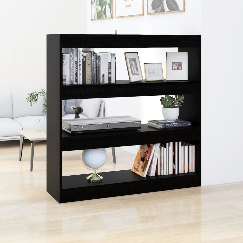 vidaXL Bibliothèque/Séparateur de pièce Noir 100x30x103 cm