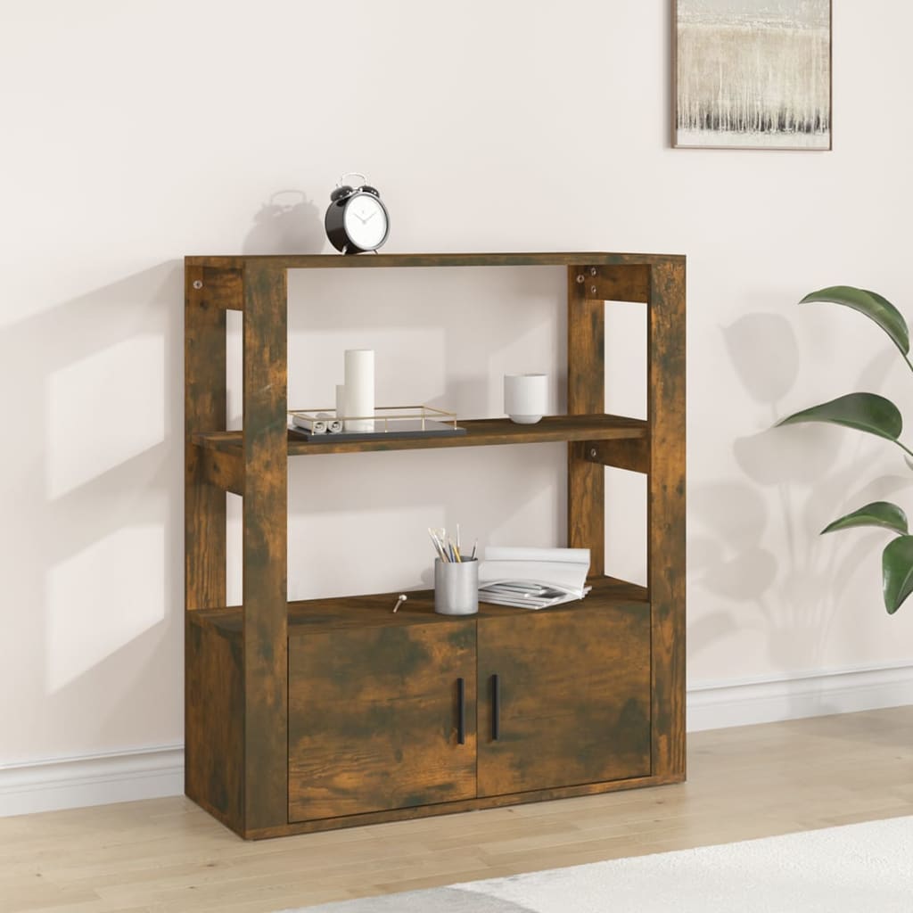 vidaXL Buffet Chêne fumé 80x30x90 cm Bois d'ingénierie