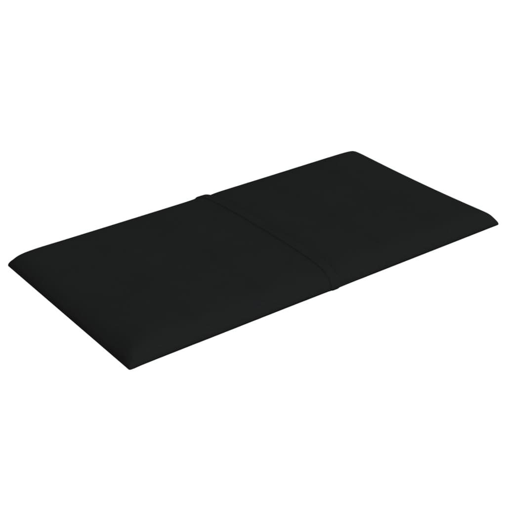 vidaXL Panneaux muraux 12 pcs Noir 30x15 cm Tissu 0,54 m²