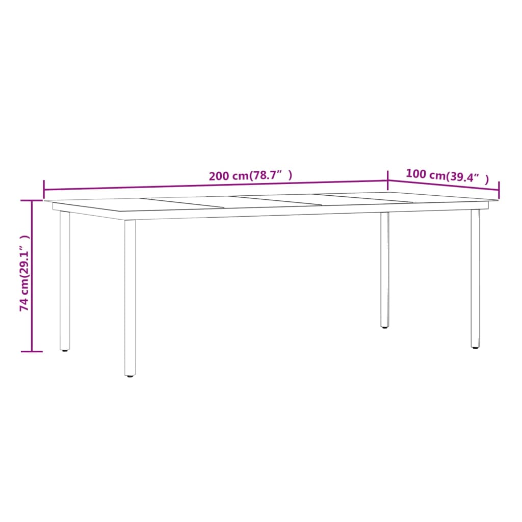 vidaXL Ensemble à dîner de jardin coussins 7 pcs Résine tressée Verre