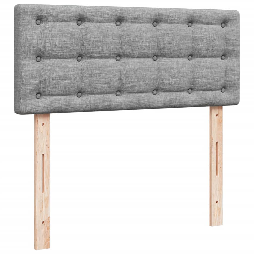 vidaXL Sommier à lattes de lit avec matelas Gris clair 120x200cm Tissu