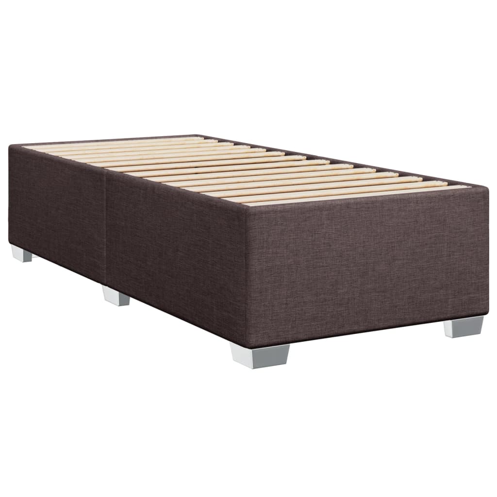 vidaXL Sommier à lattes de lit avec matelas Marron foncé 100x200 cm