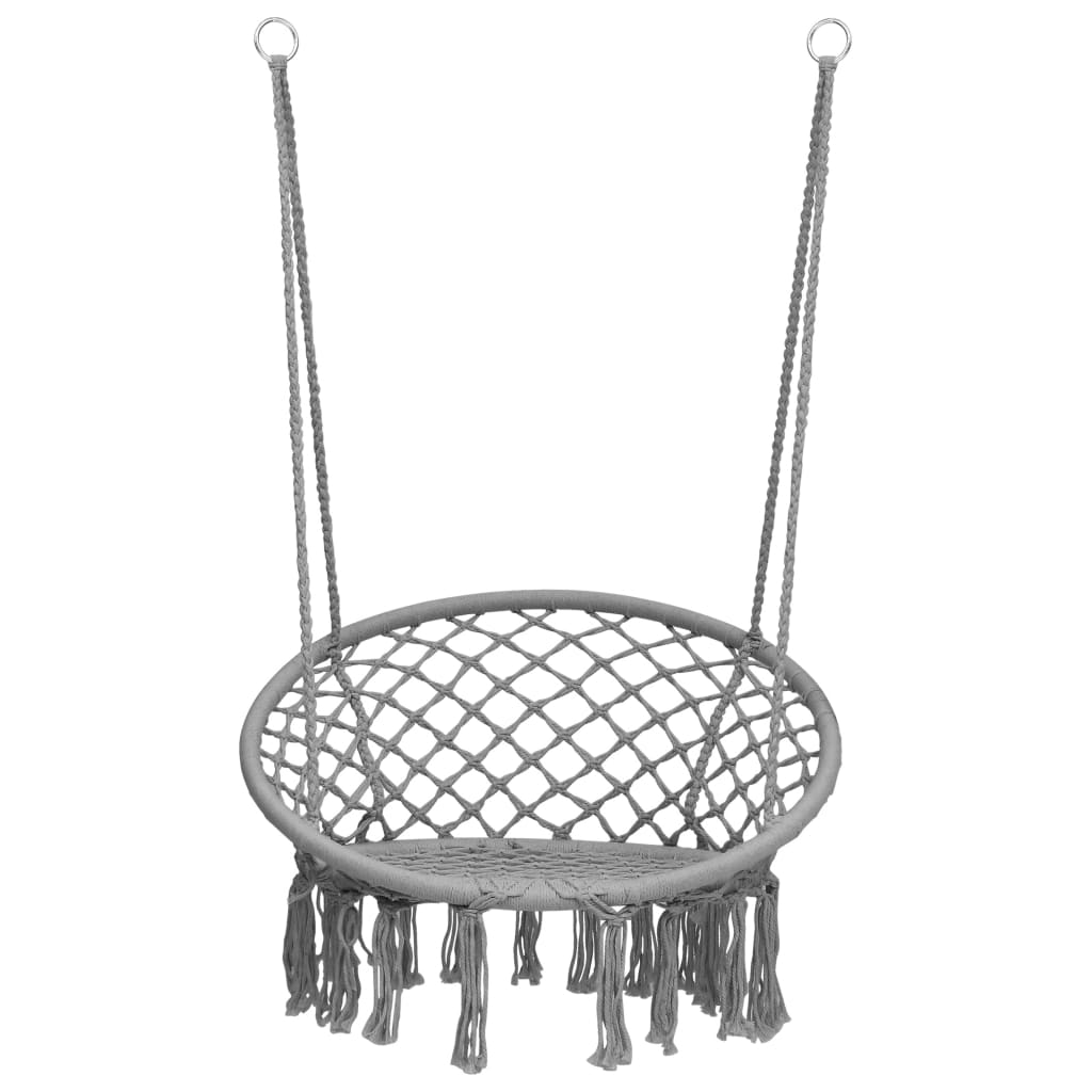 vidaXL Chaise à bascule en hamac 80 cm Gris
