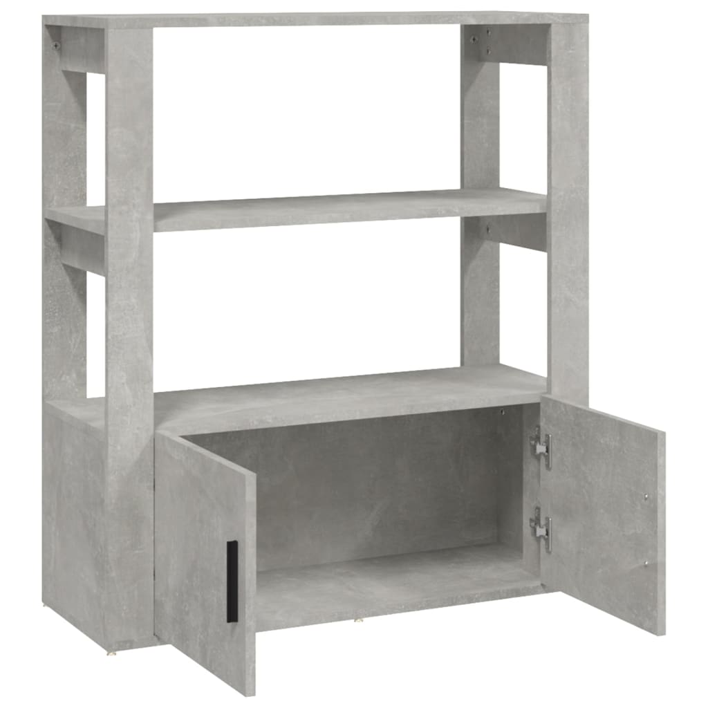 vidaXL Buffet Gris béton 80x30x90 cm Bois d'ingénierie