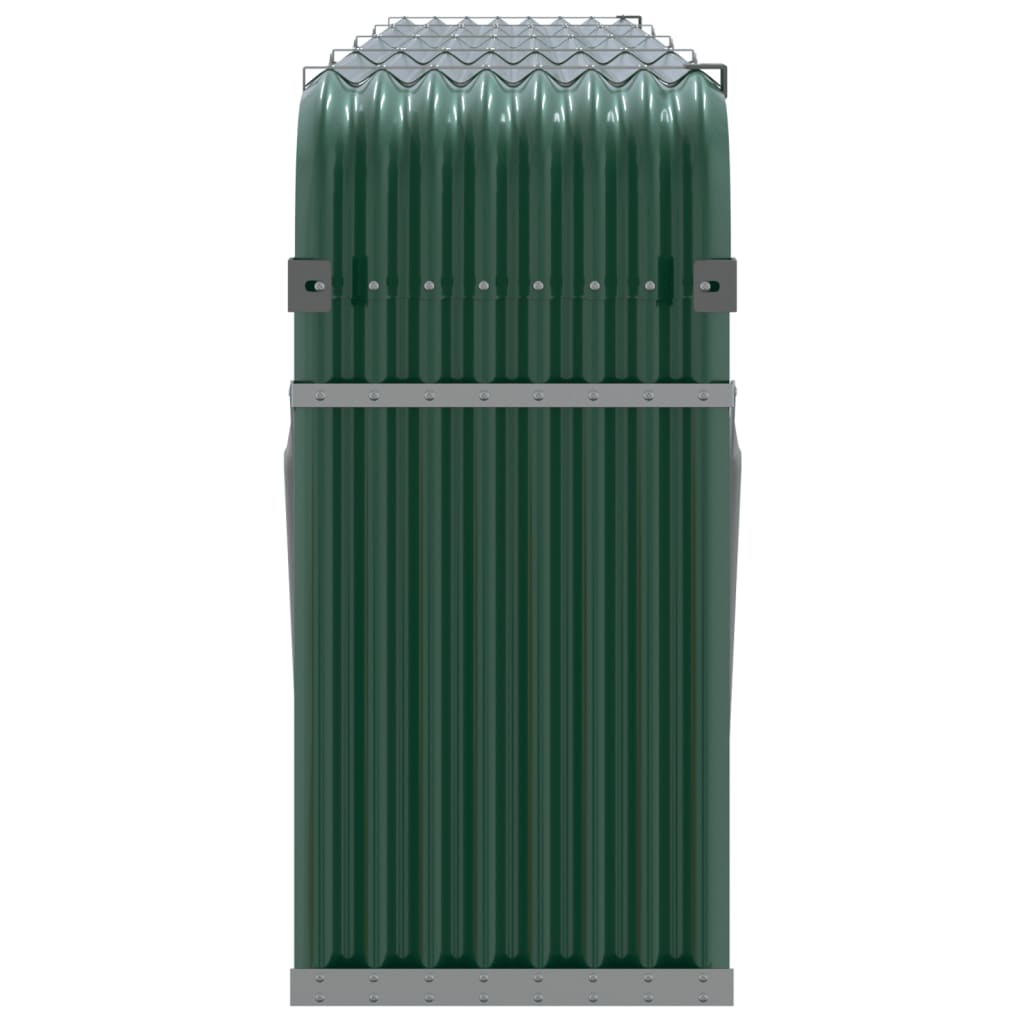 vidaXL Porte-bûches vert 300x45x100 cm acier galvanisé