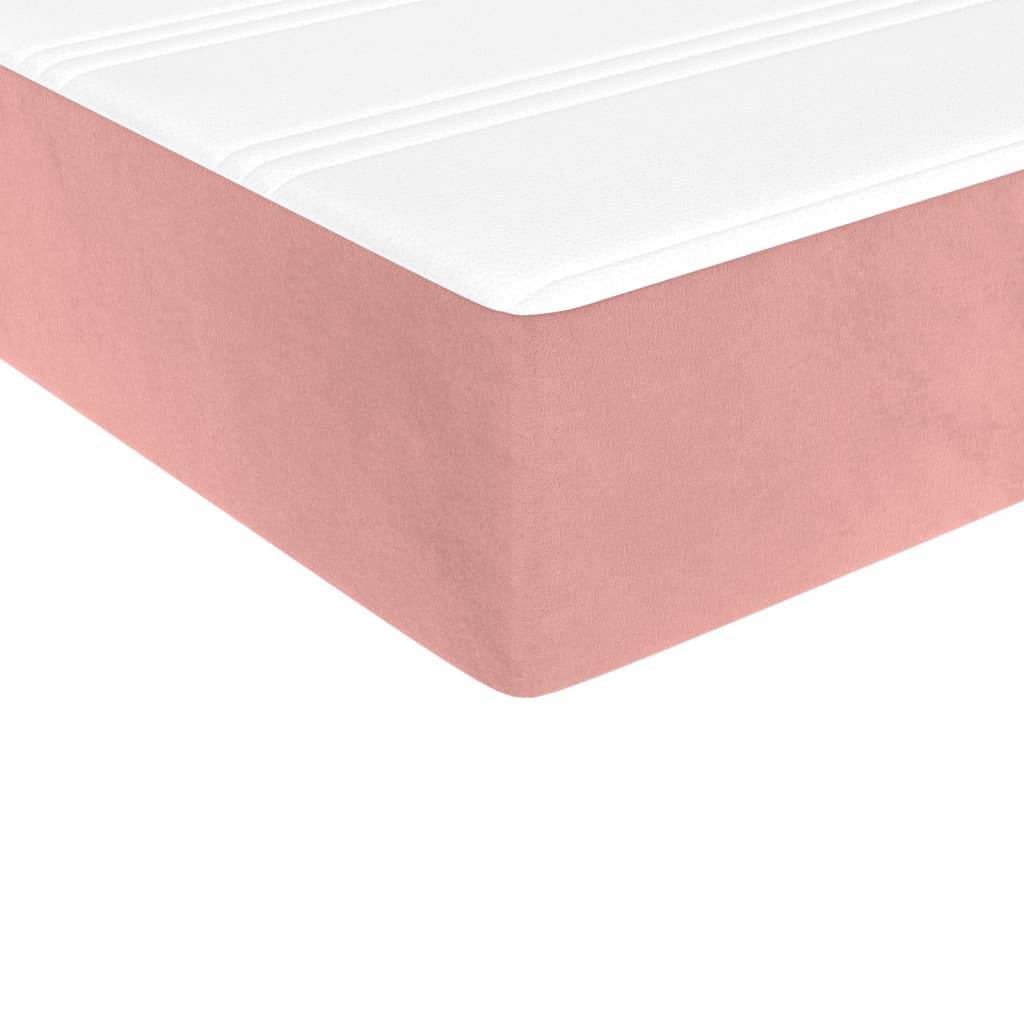 vidaXL Matelas de lit à ressorts ensachés Rose 140x190x20 cm Velours