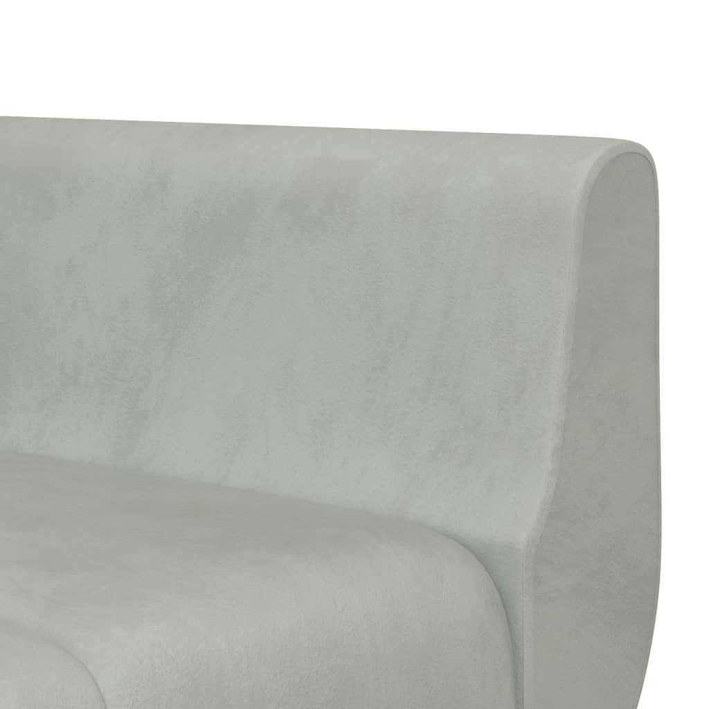 vidaXL Canapé-lit en forme de L gris clair 275x140x70 cm velours