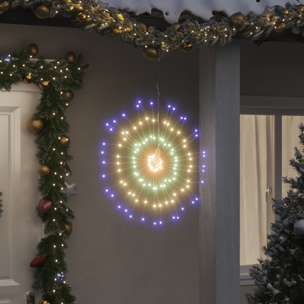 vidaXL Étoile rayonnante de Noël 140 LED 4 pcs multicolore 17 cm