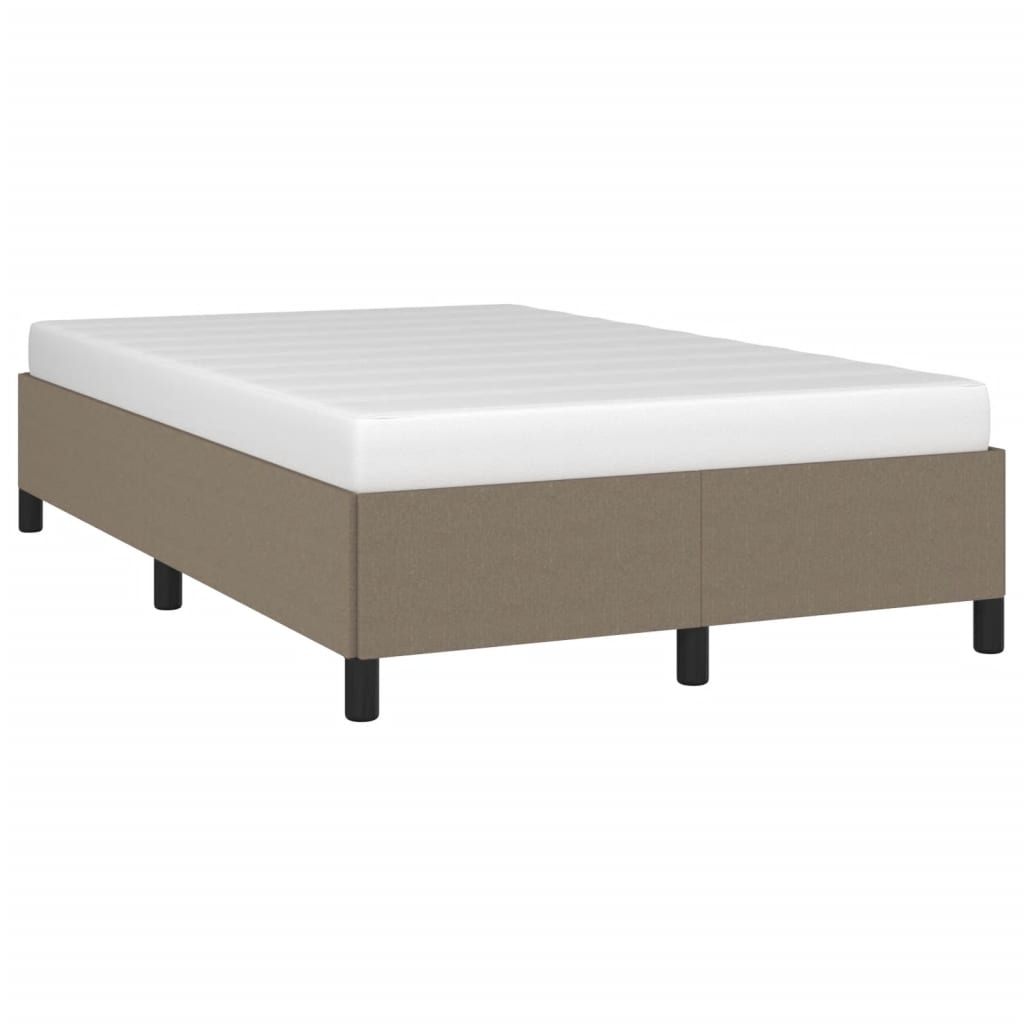 vidaXL Cadre de lit sans matelas taupe 120x200 cm tissu