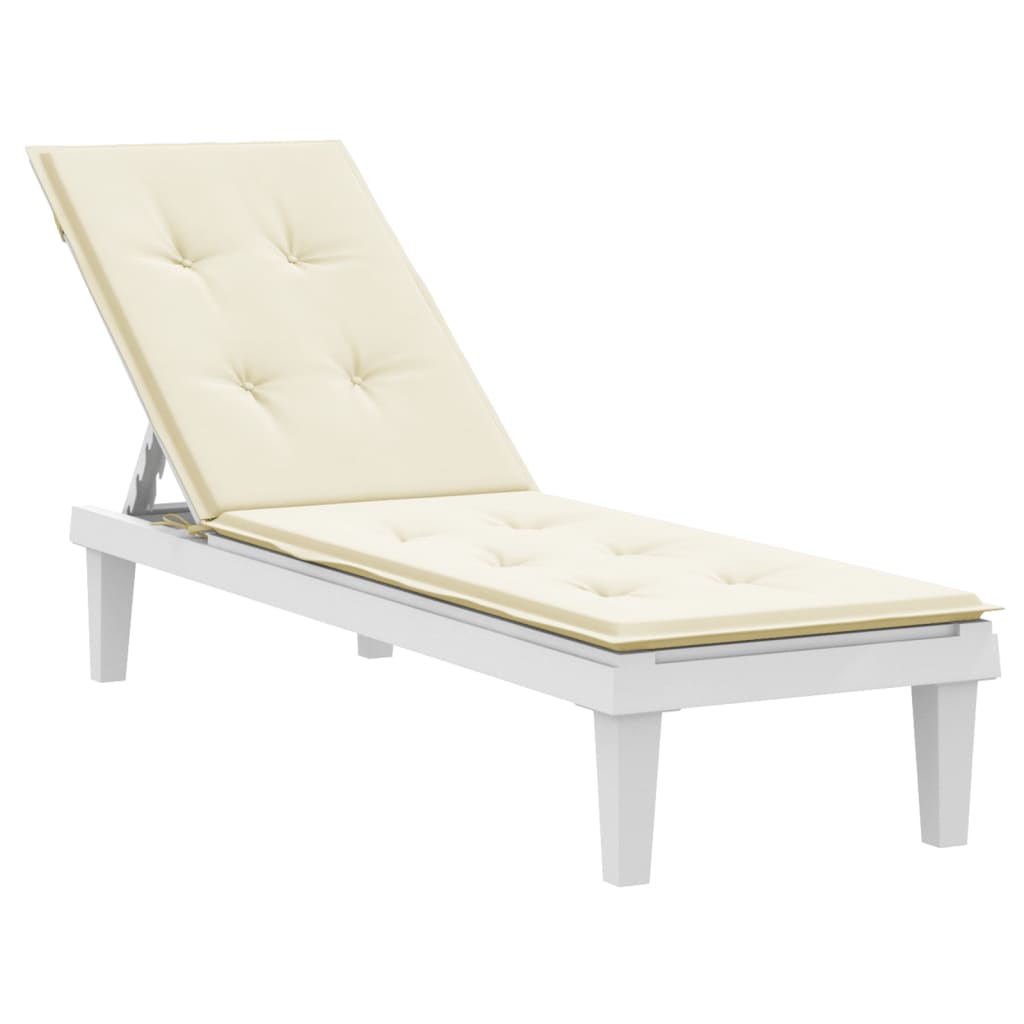 vidaXL Coussin de chaise de terrasse crème (75+105)x50x3 cm
